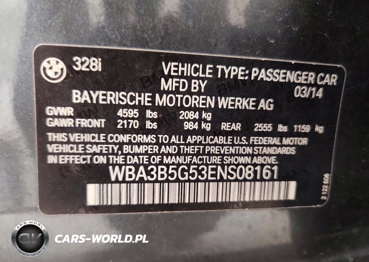 2014 BMW 328 Xi Sulev VIN:WBA3B5G53ENS08161 - 12