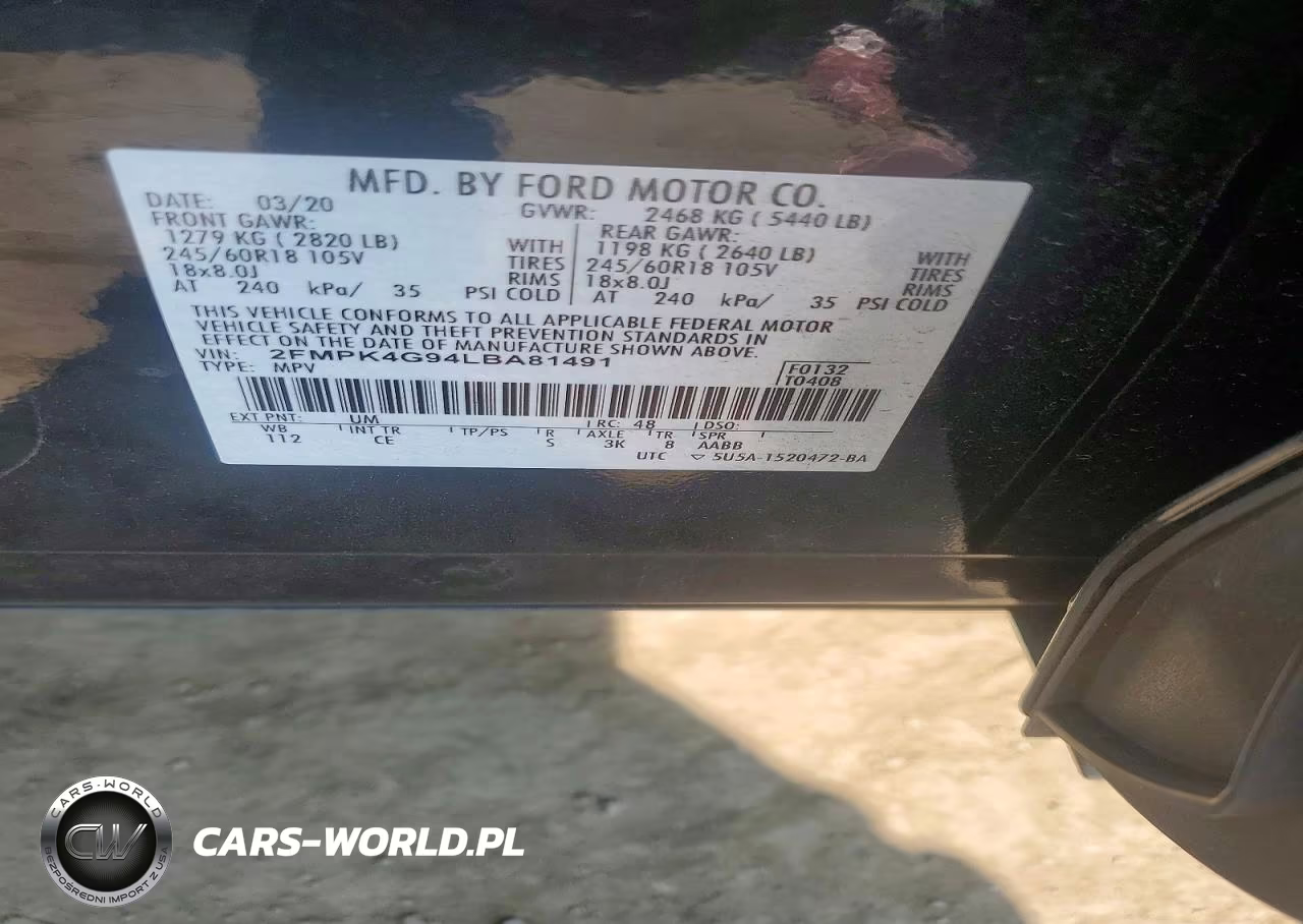2020 Ford Edge Se VIN:2FMPK4G94LBA81491 - 13