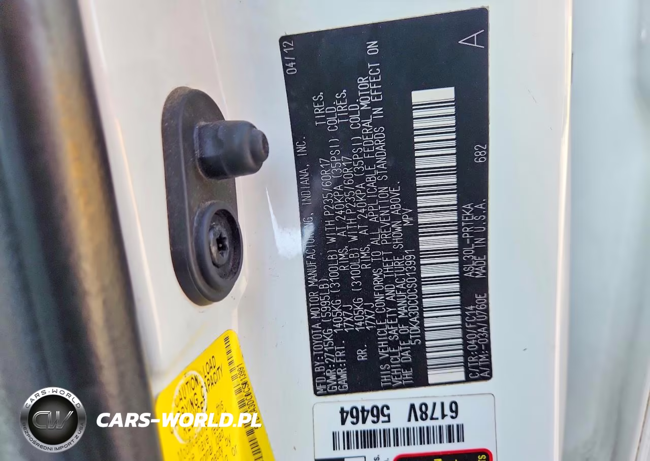 2012 Toyota Sienna Le 8-Passenger VIN:5TDKA3DC0CS013991 - 14