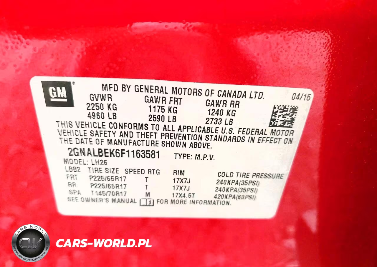 2015 Chevrolet Equinox Lt VIN:2GNALBEK6F1163581 - 13