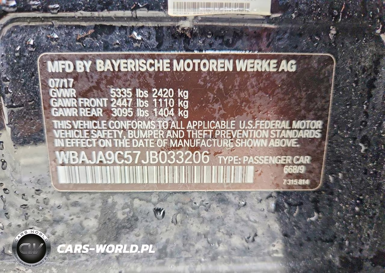 2018 BMW 530E VIN:WBAJA9C57JB033206 - 12
