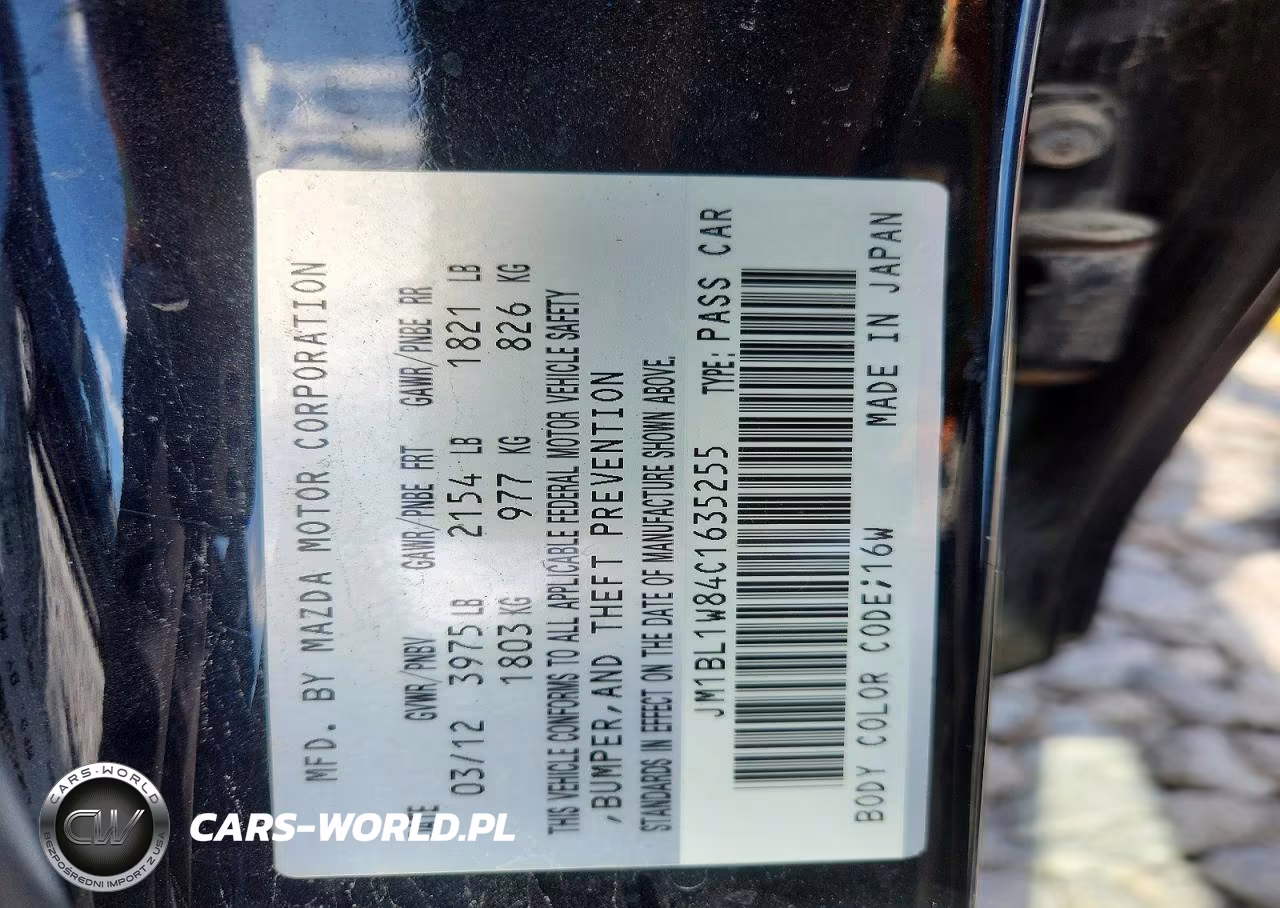 MAZDA 3 I VIN:JM1BL1W84C1635255 - 12