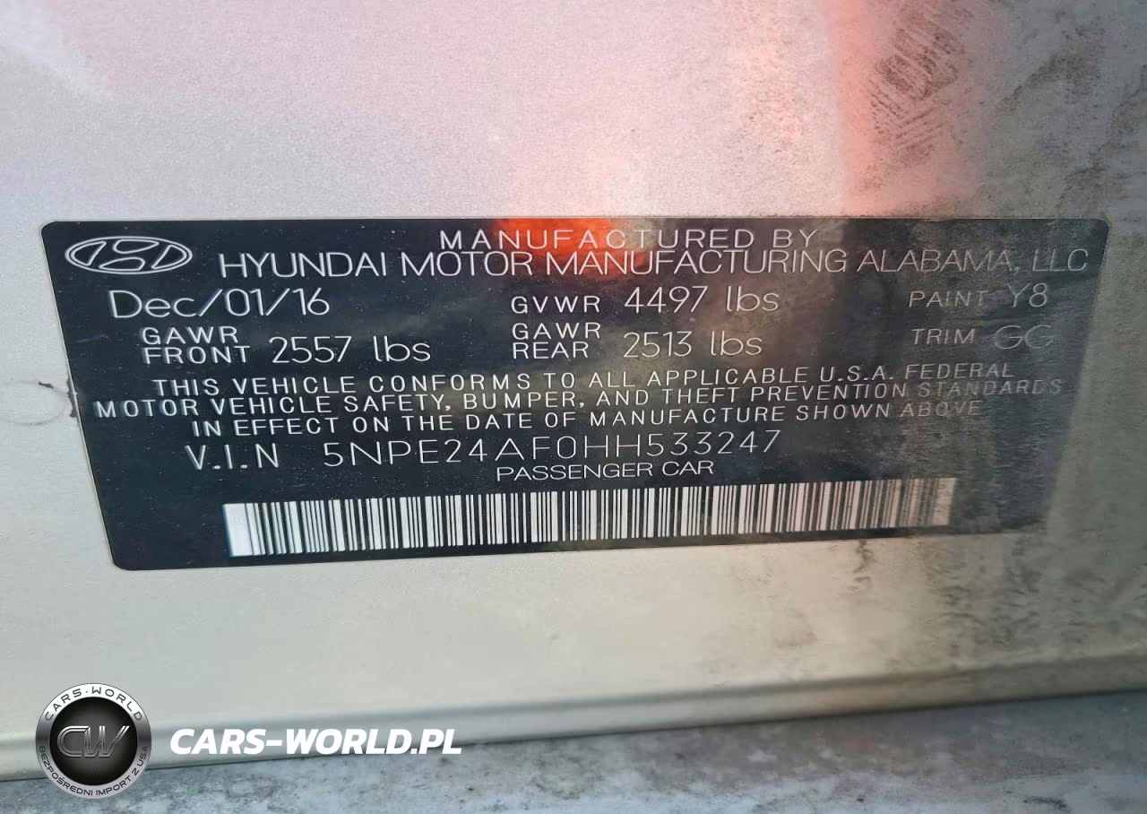 2017 Hyundai Sonata Se VIN:5NPE24AF0HH533247 - 12