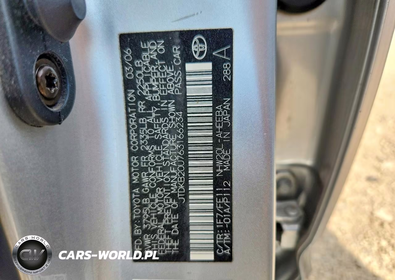 2006 Toyota Prius Base VIN:JTDKB20U763166234 - 12