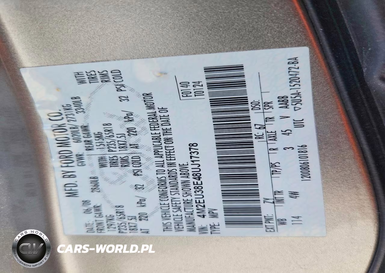 2008 Mercury Mountaineer Premier VIN:4M2EU38E48UJ17378 - 15