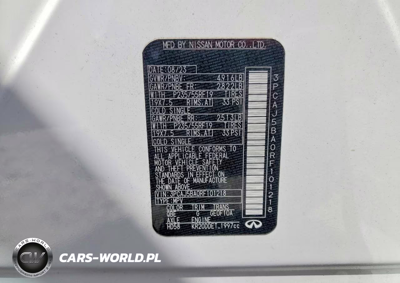2024 Infiniti Qx50 Luxe VIN:3PCAJ5BA0RF101218 - 14