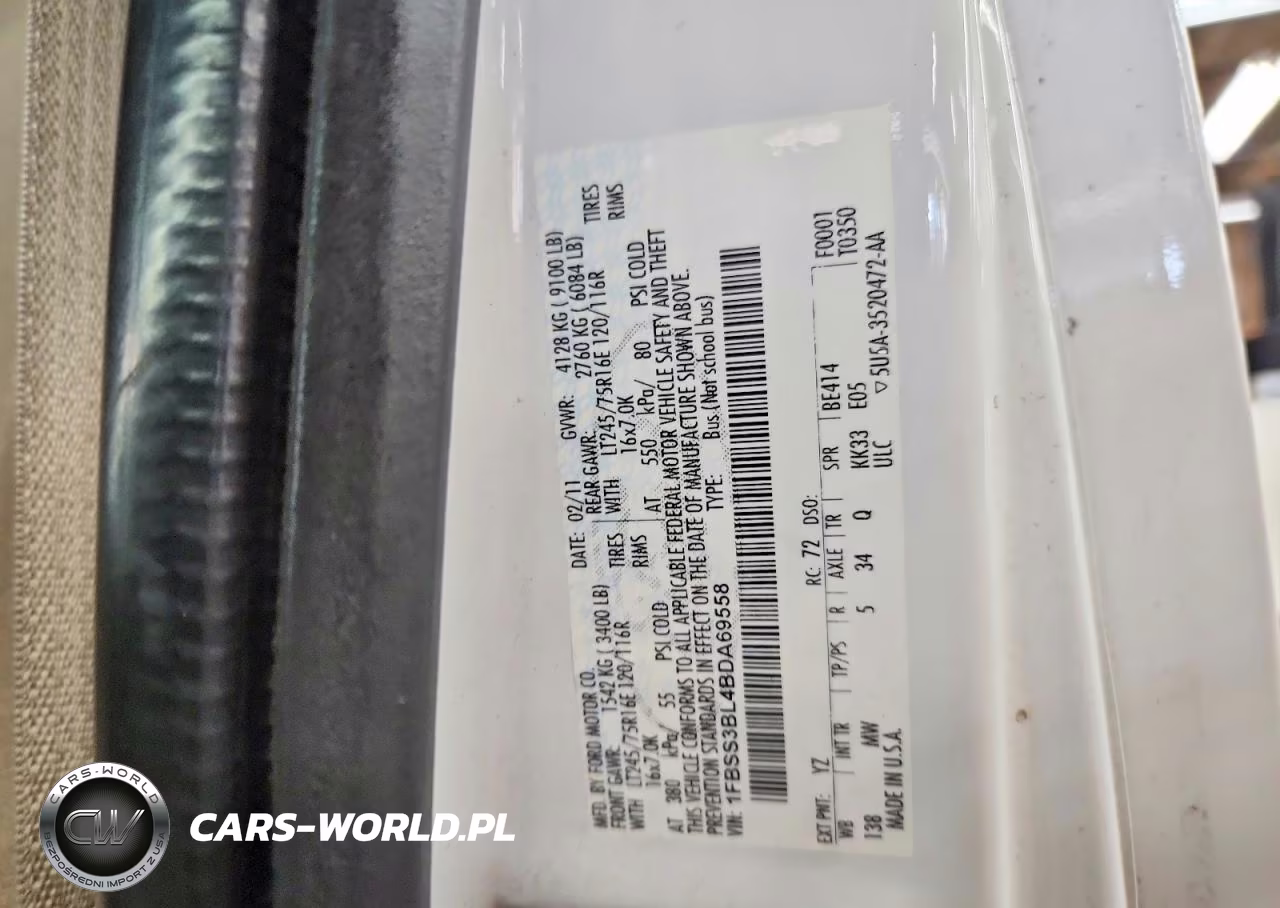 2011 Ford Econoline E350 Super Duty Wagon VIN:1FBSS3BL4BDA69558 - 12