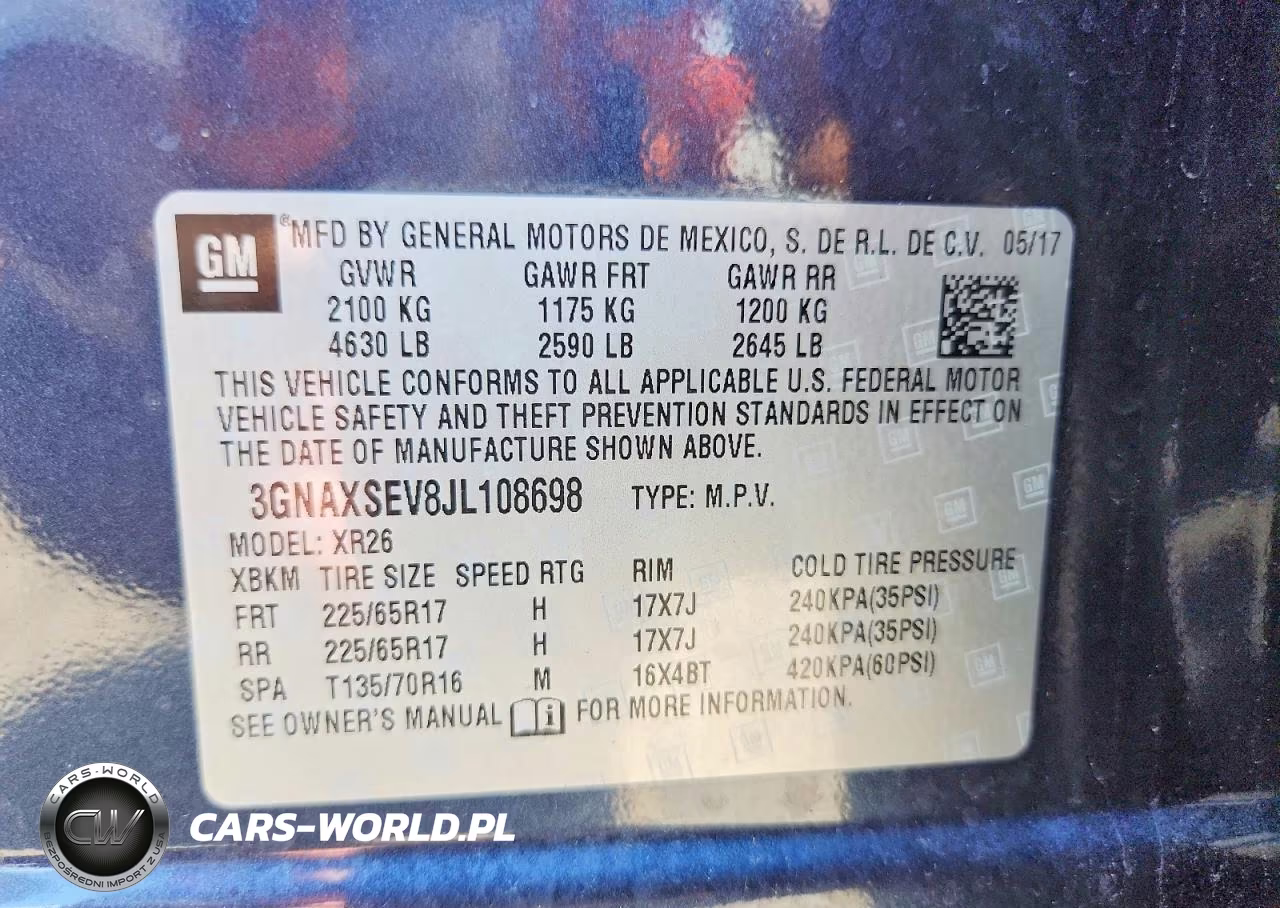2018 Chevrolet Equinox Lt VIN:3GNAXSEV8JL108698 - 14