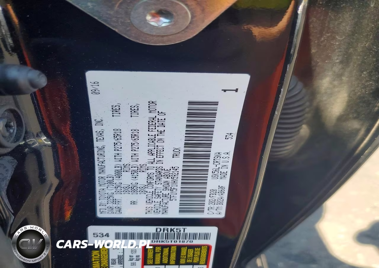 2017 Toyota Tundra Sr5 VIN:5TFUY5F1XHX592145 - 12