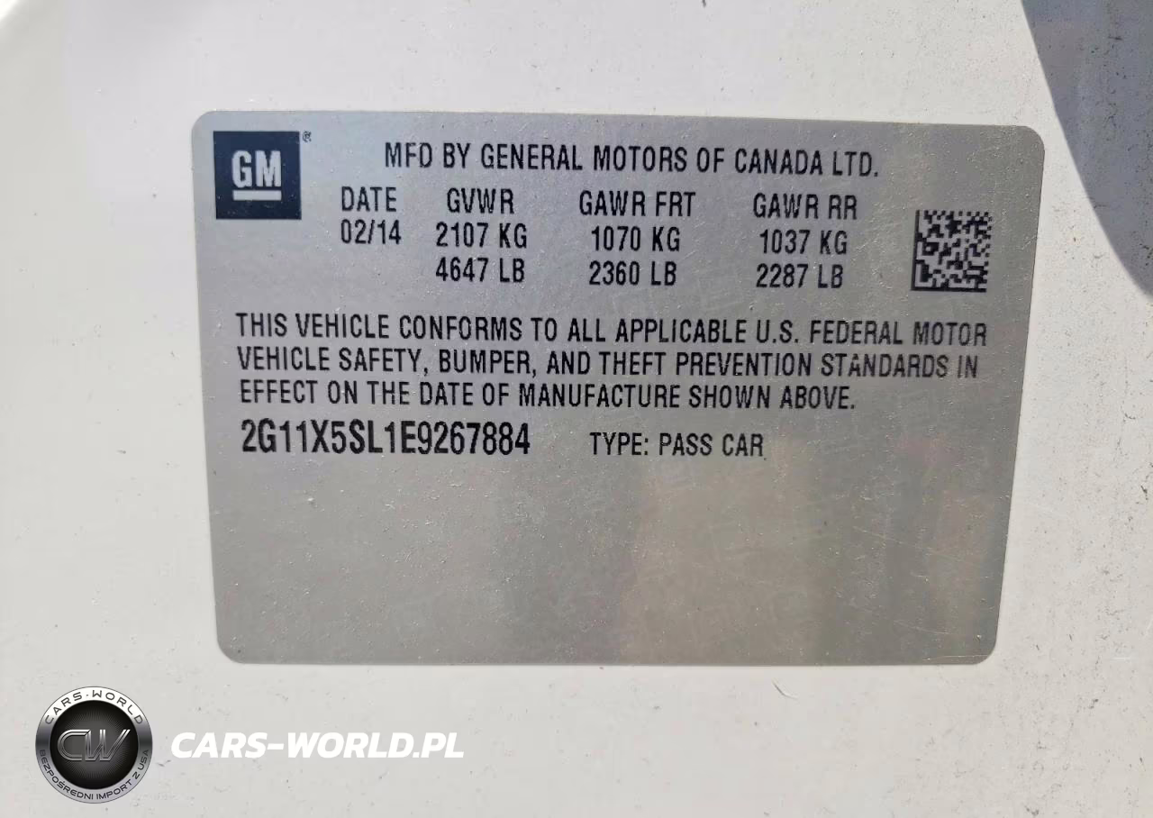 2014 Chevrolet Impala Ls VIN:2G11X5SL1E9267884 - 12