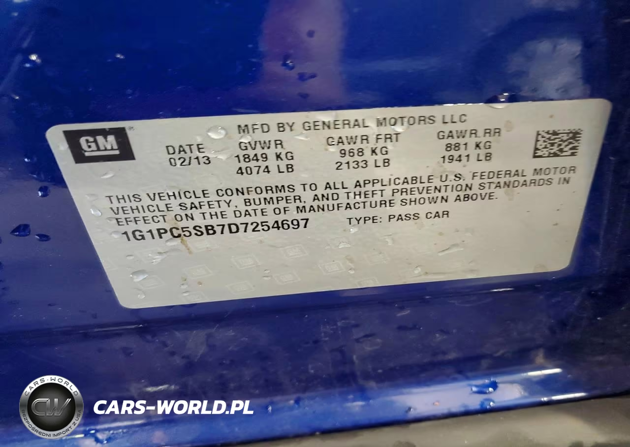 2013 Chevrolet Cruze Lt VIN:1G1PC5SB7D7254697 - 13