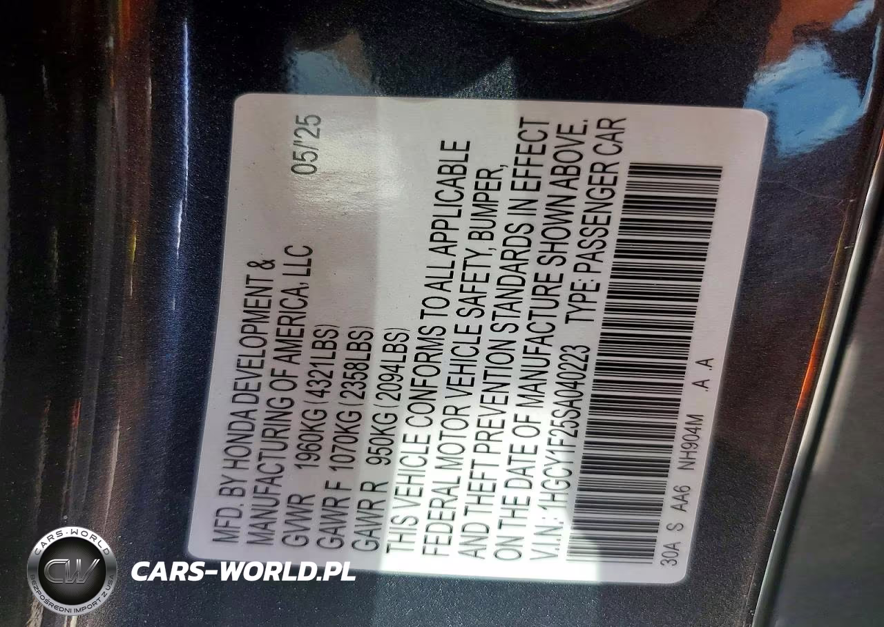 2025 Honda Accord Lx VIN:1HGCY1F25SA040223 - 13