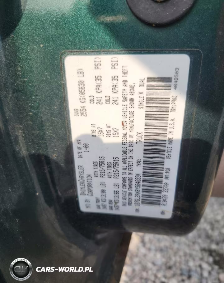 2000 Dodge Dakota Quad VIN:1B7GL2AX8YS646934 - 12