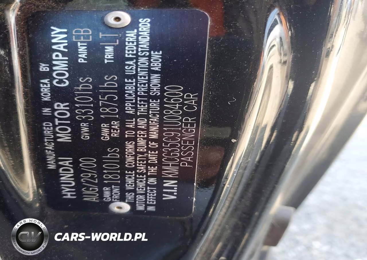 2001 Hyundai Accent Gs VIN:KMHCG35C91U084600 - 12