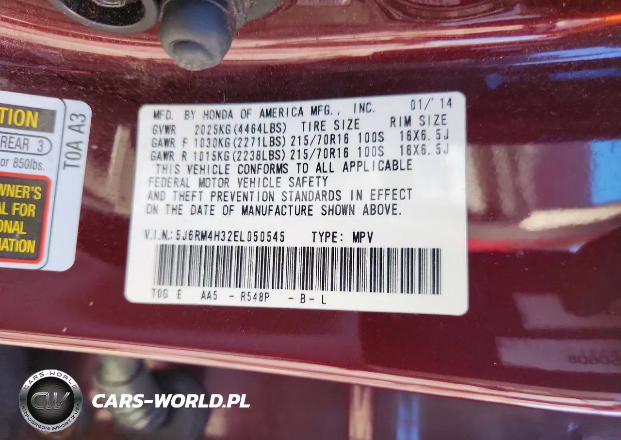 2014 Honda Cr-V Lx VIN:5J6RM4H32EL050545 - 13