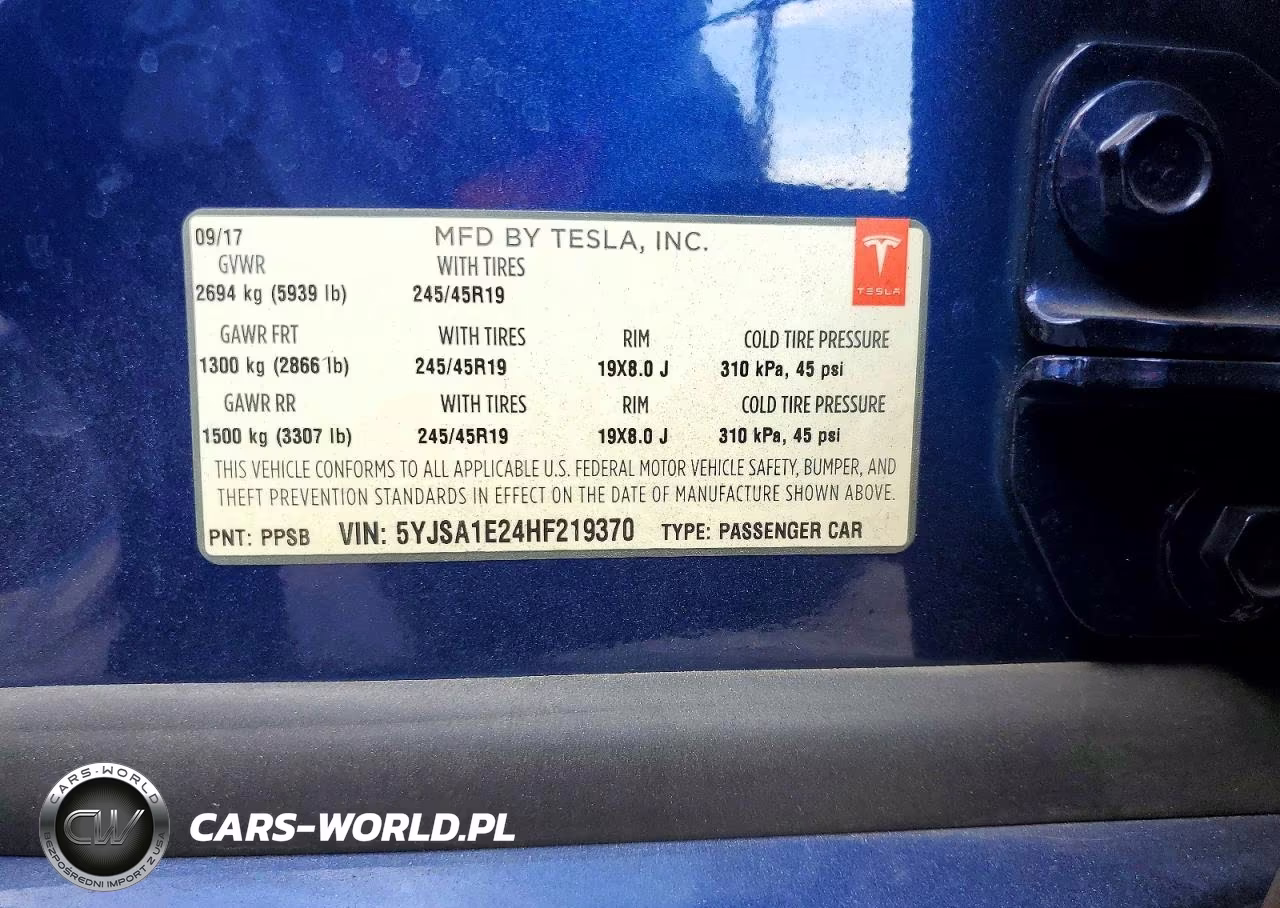 2017 Tesla Model S VIN:5YJSA1E24HF219370 - 12
