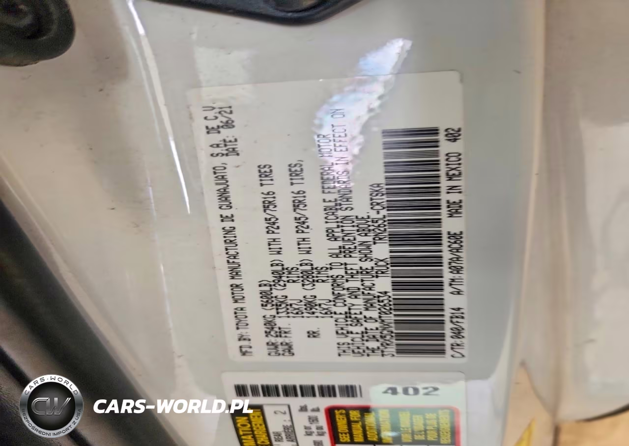 2021 Toyota Tacoma Sr VIN:3TYRX5GNXMT026534 - 12