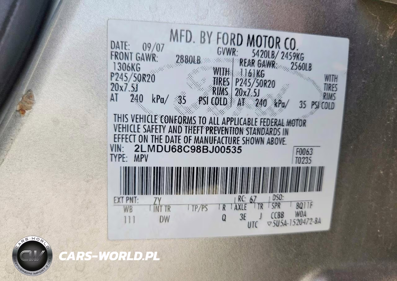 2008 Lincoln Mkx VIN:2LMDU68C98BJ00535 - 13
