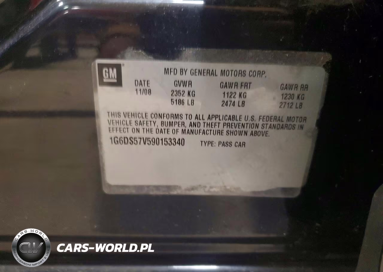 2009 Cadillac Cts Hi Feature V6 VIN:1G6DS57V590153340 - 12