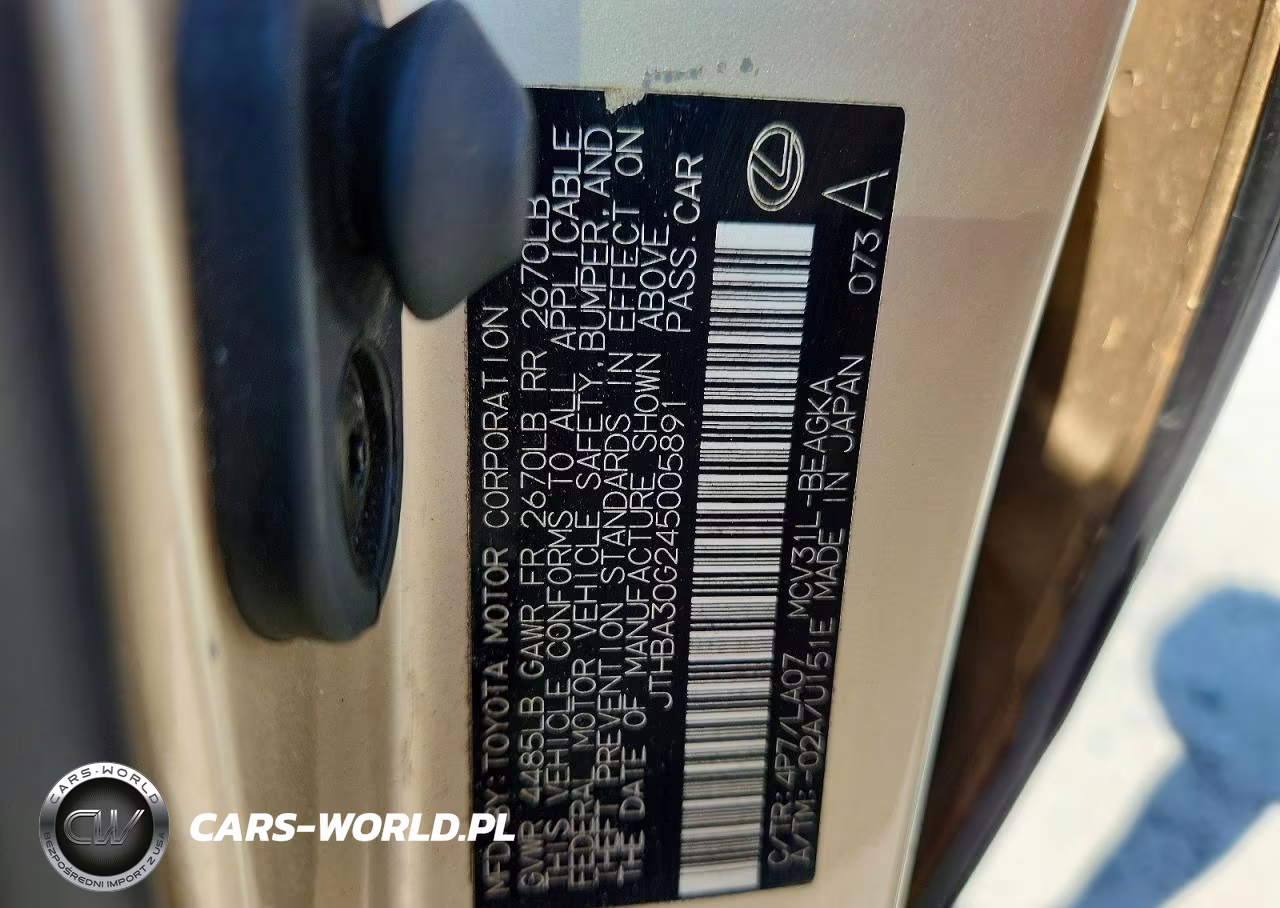 2004 Lexus Es 330 VIN:JTHBA30G245005891 - 12