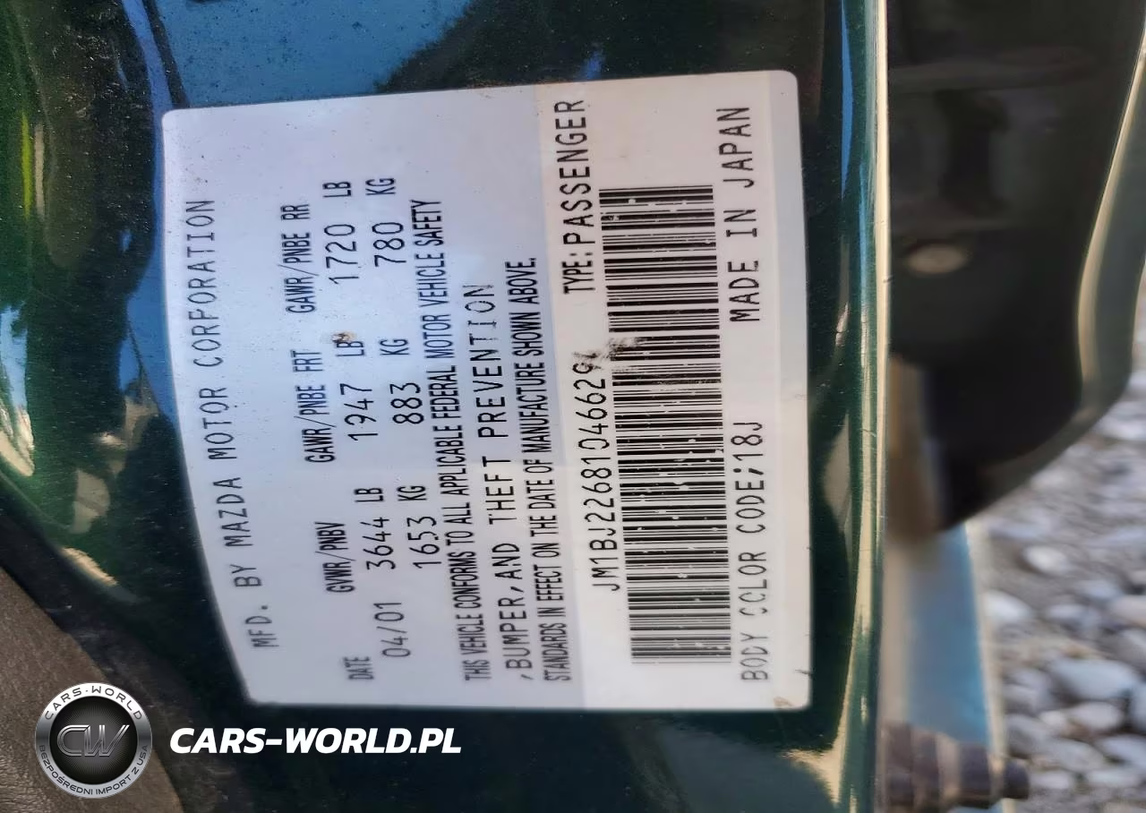 2001 Mazda Protege Lx VIN:JM1BJ226810466294 - 12