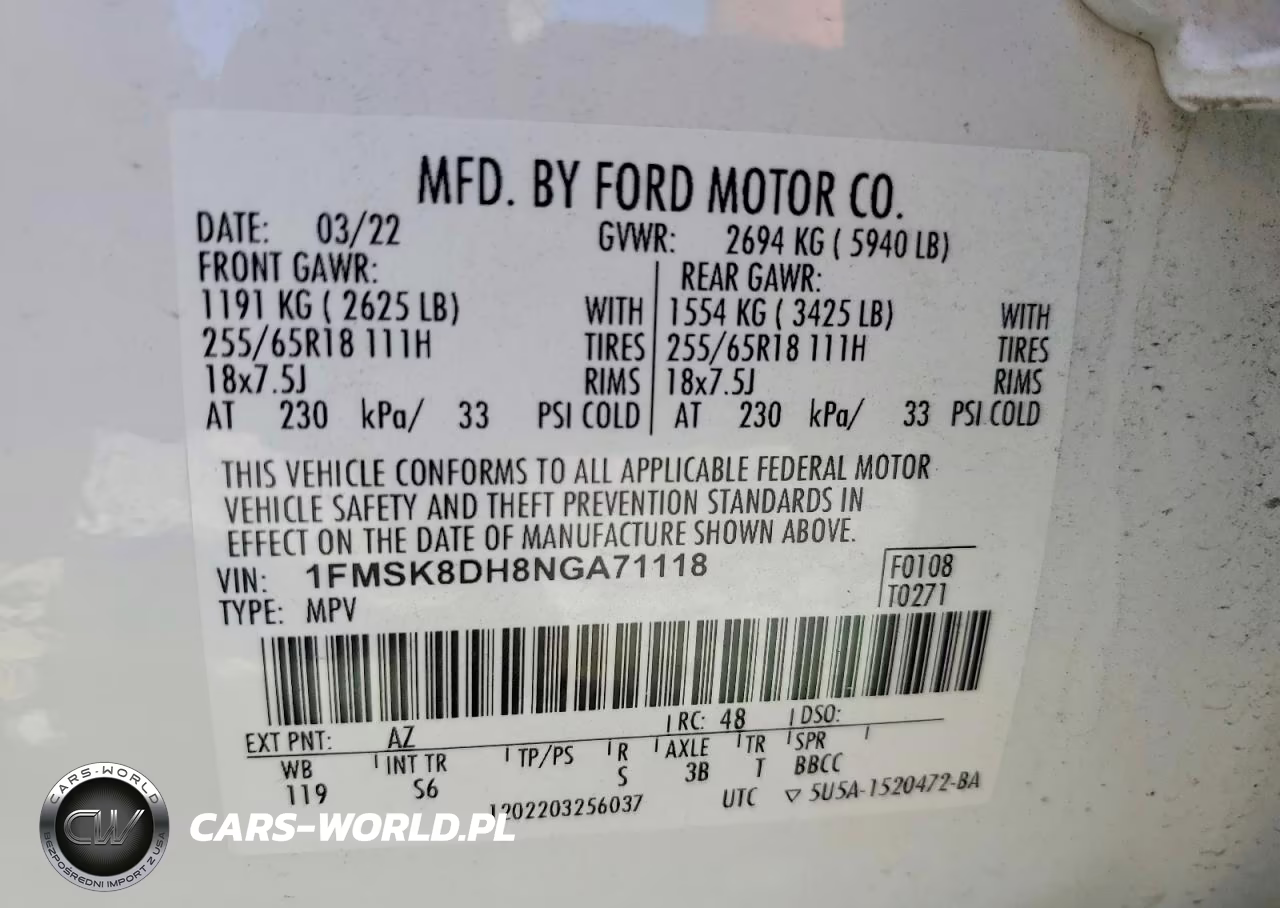 2022 Ford Explorer Xlt VIN:1FMSK8DH8NGA71118 - 13