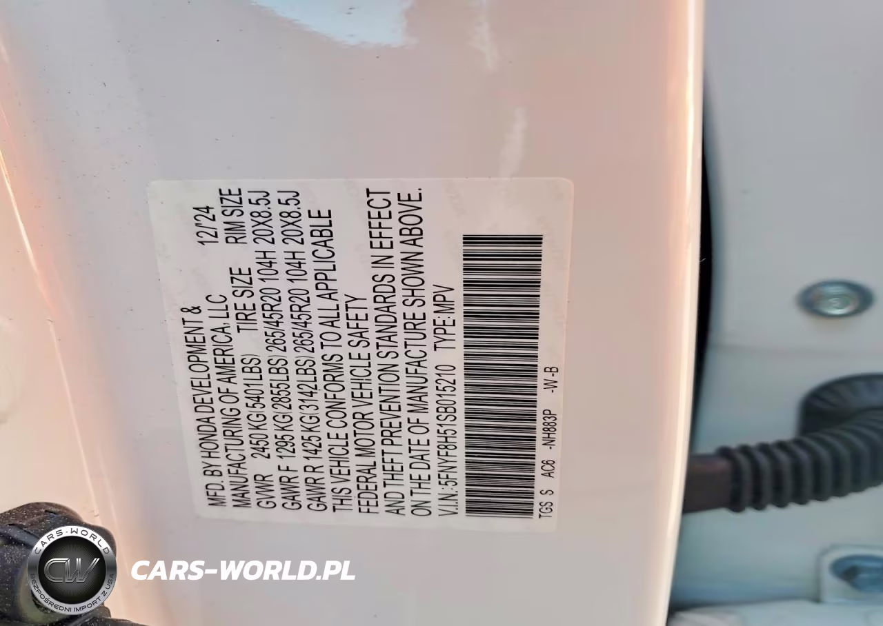 2025 Honda Passport Exl VIN:5FNYF8H51SB015210 - 13