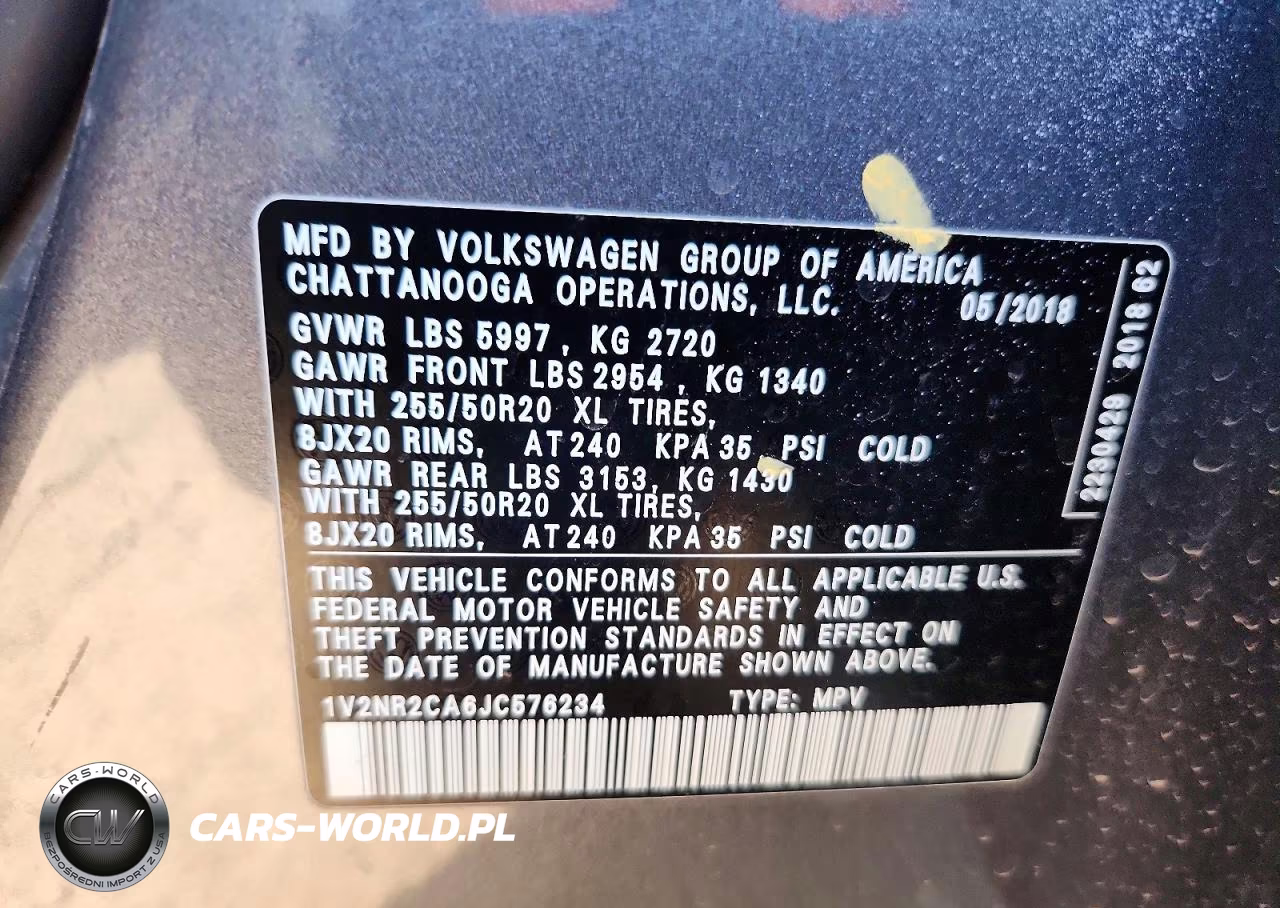 2018 Volkswagen Atlas Sel Premium VIN:1V2NR2CA6JC576234 - 13