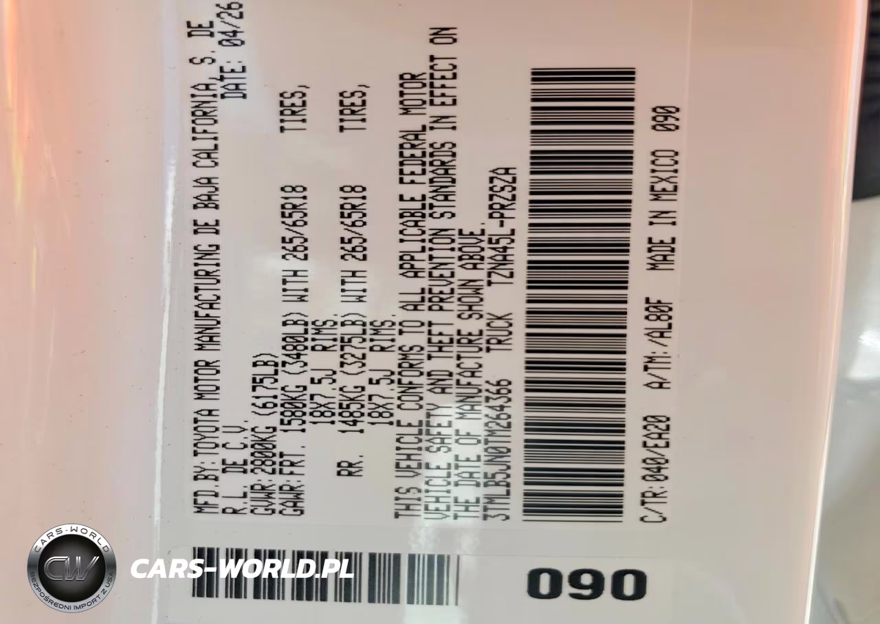 2026 Toyota Tacoma Trd Sport VIN:3TMLB5JN0TM264366 - 12