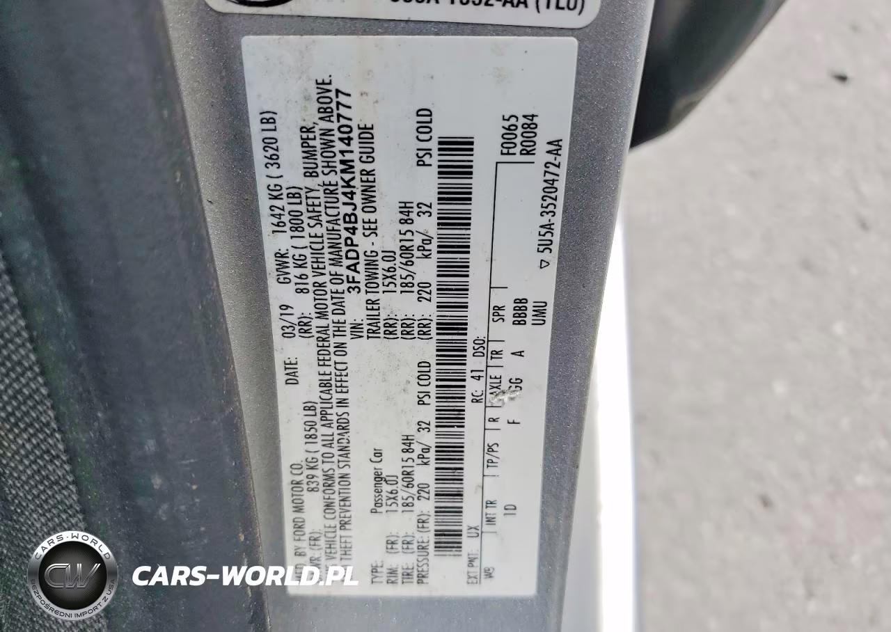 2019 Ford Fiesta Se VIN:3FADP4BJ4KM140777 - 12
