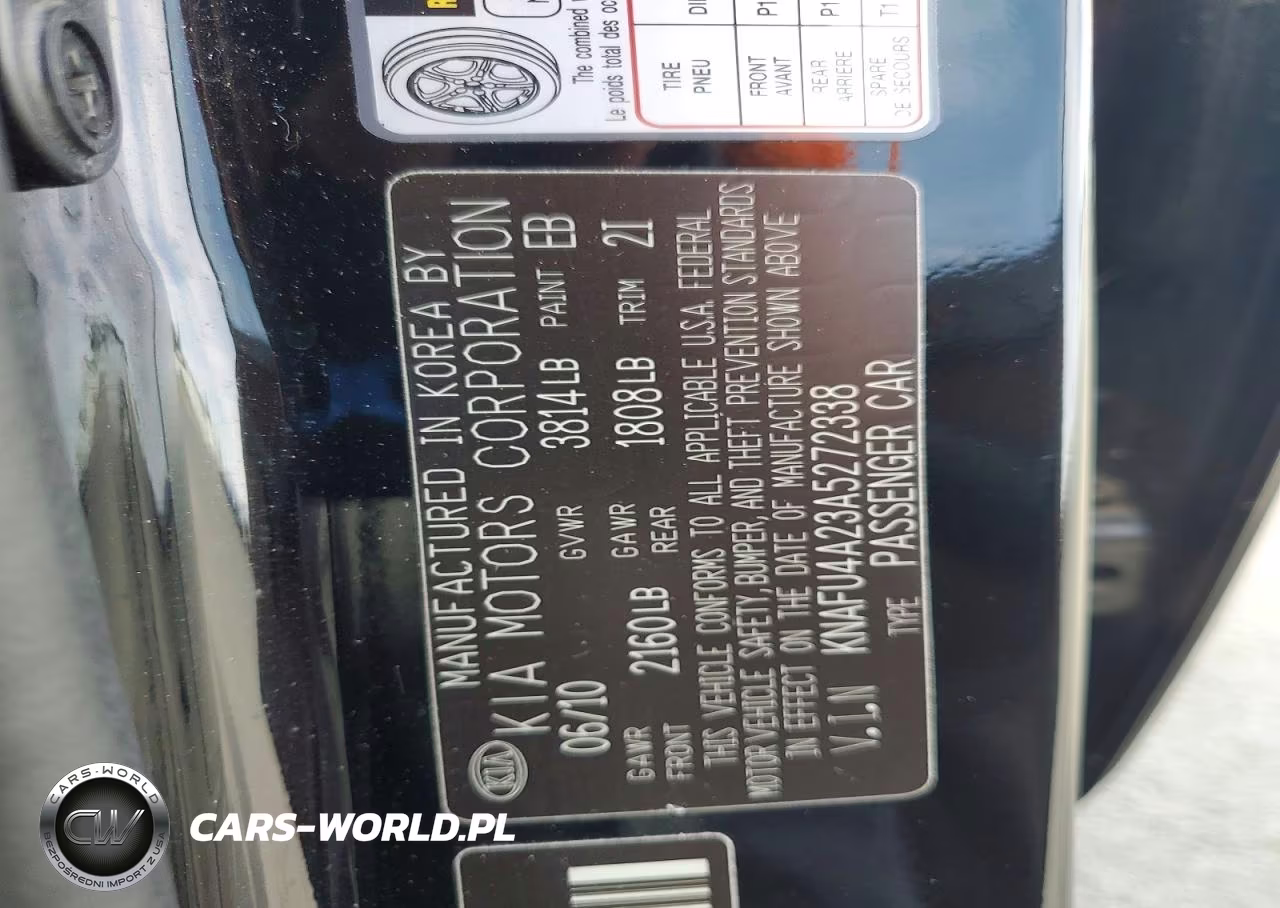 2010 Kia Forte Ex VIN:KNAFU4A23A5272338 - 13
