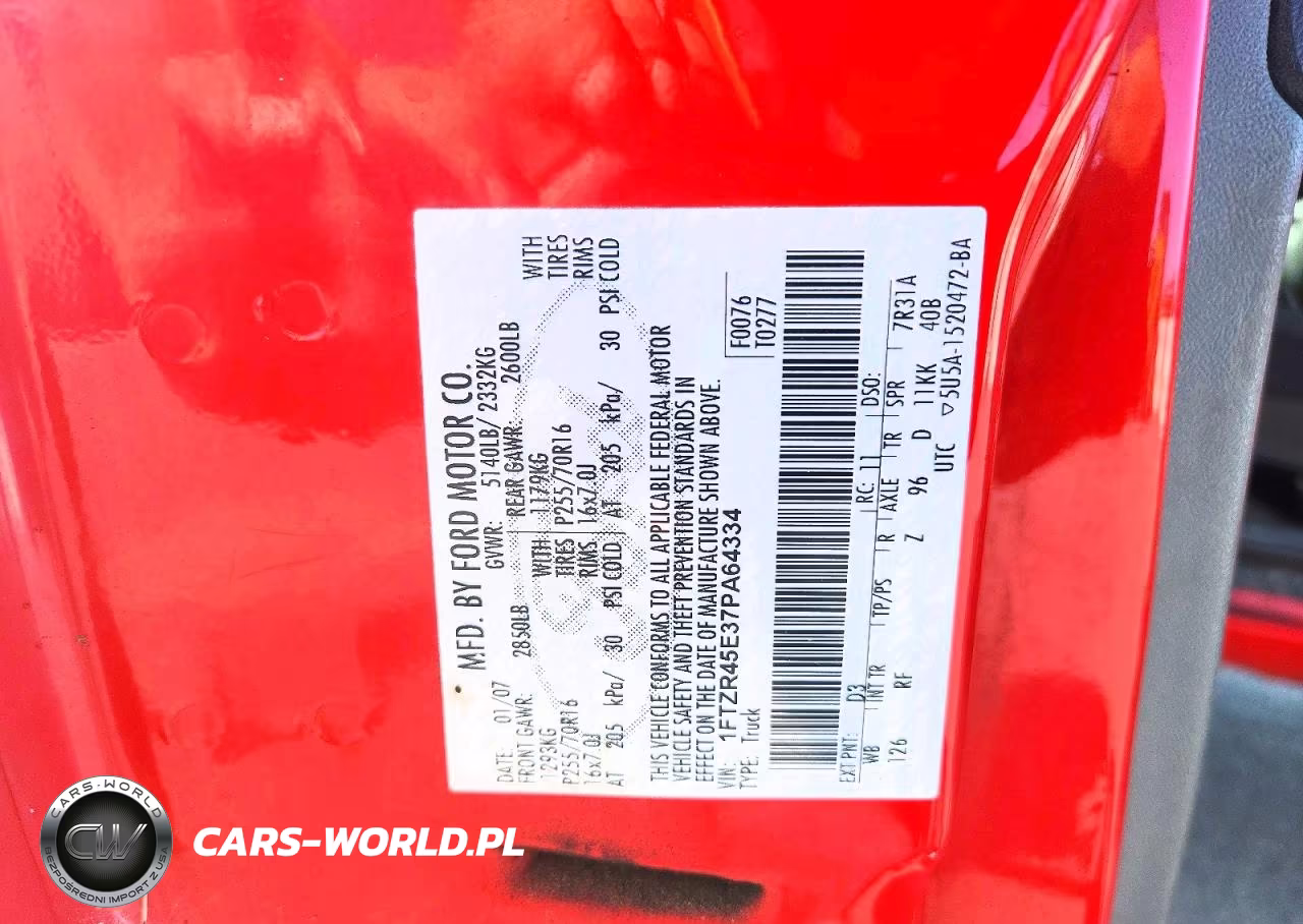 2007 Ford Ranger Super Cab VIN:1FTZR45E37PA64334 - 12