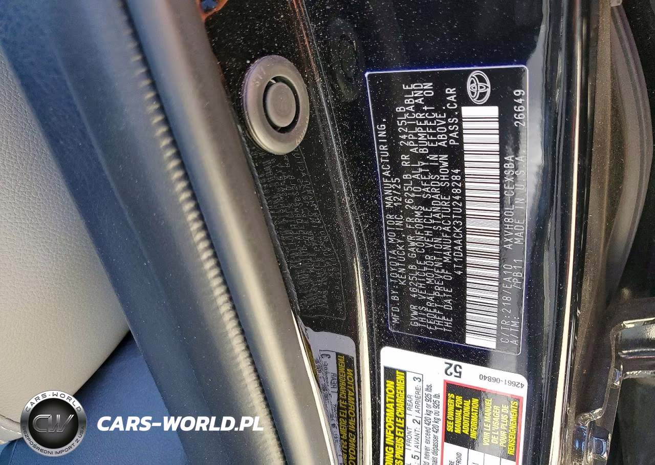 2026 Toyota Camry Se VIN:4T1DAACK3TU248284 - 12