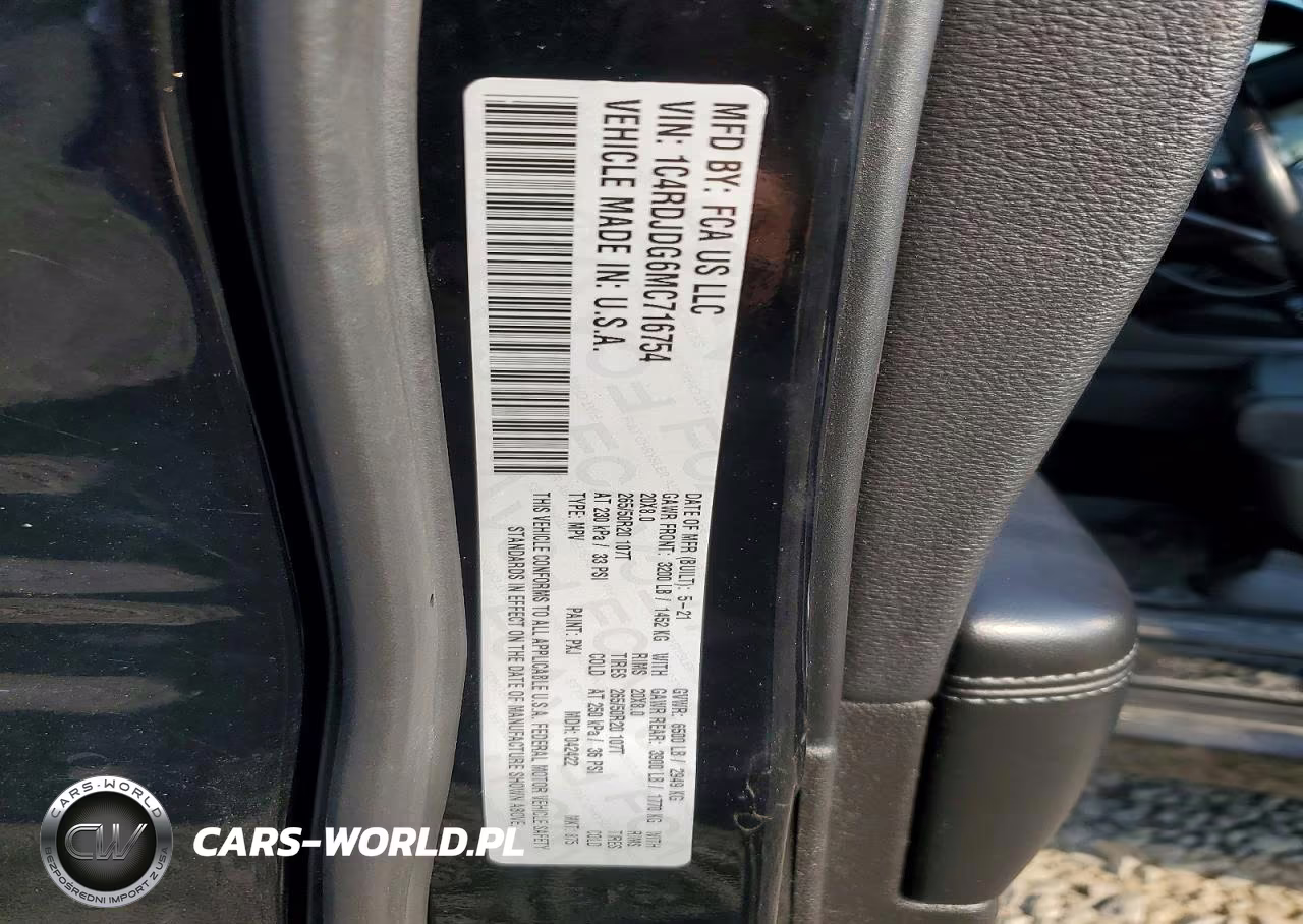 2021 Dodge Durango Gt VIN:1C4RDJDG6MC716754 - 13