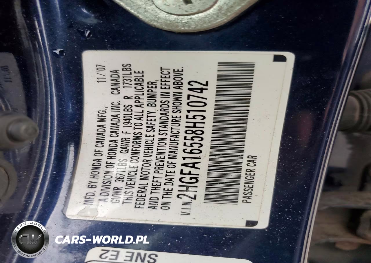 2008 Honda Civic Lx VIN:2HGFA16558H510742 - 13