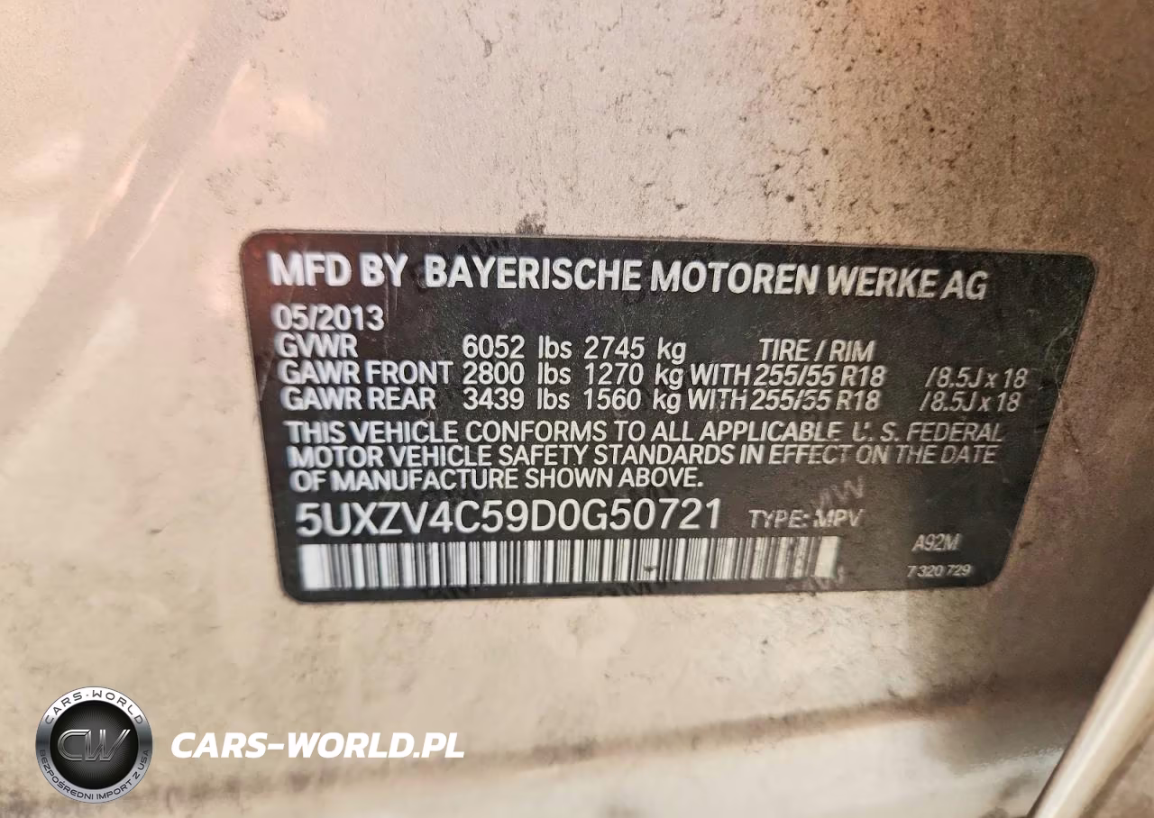 2013 BMW X5 xDrive35I VIN:5UXZV4C59D0G50721 - 13