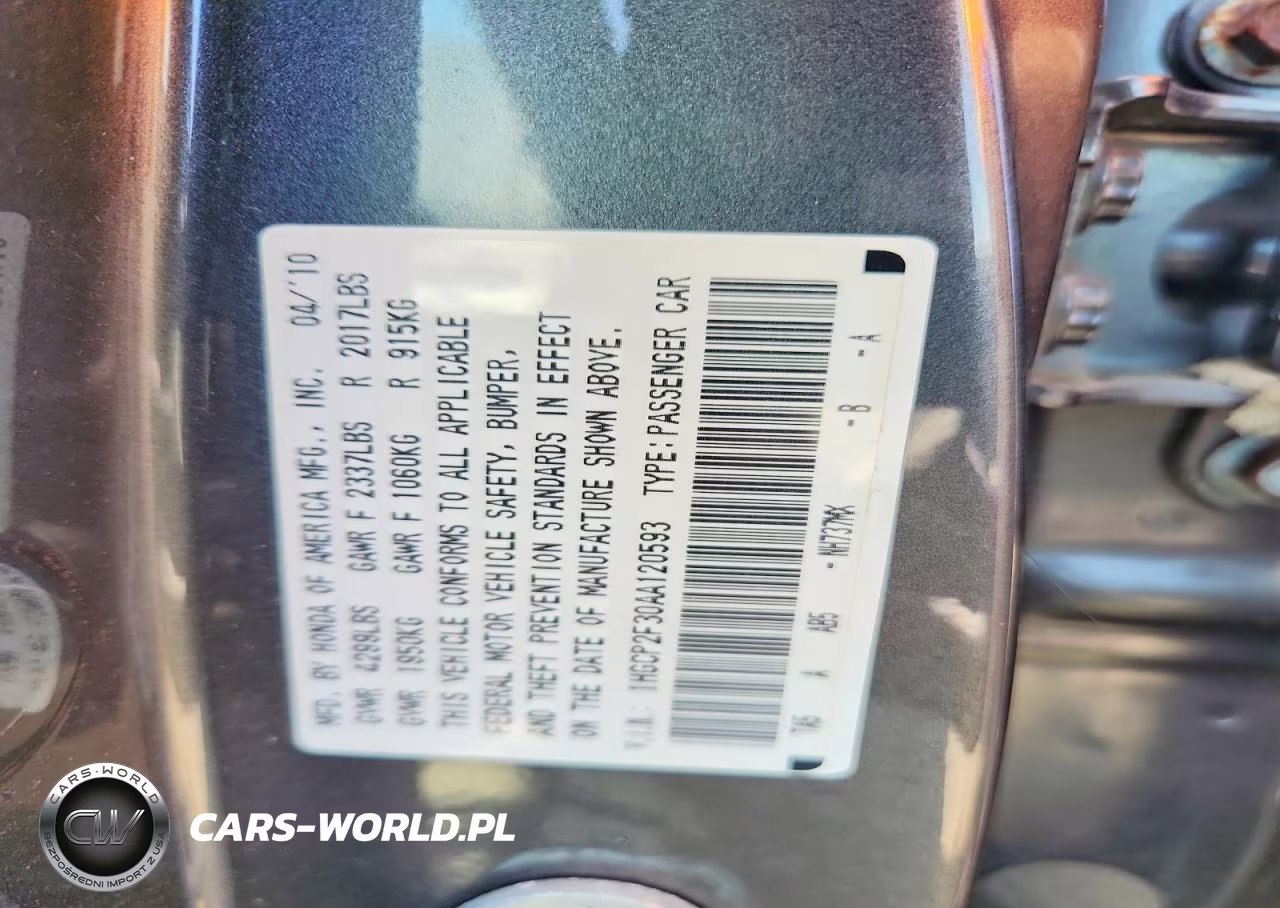 2010 Honda Accord Lx VIN:1HGCP2F30AA120593 - 12