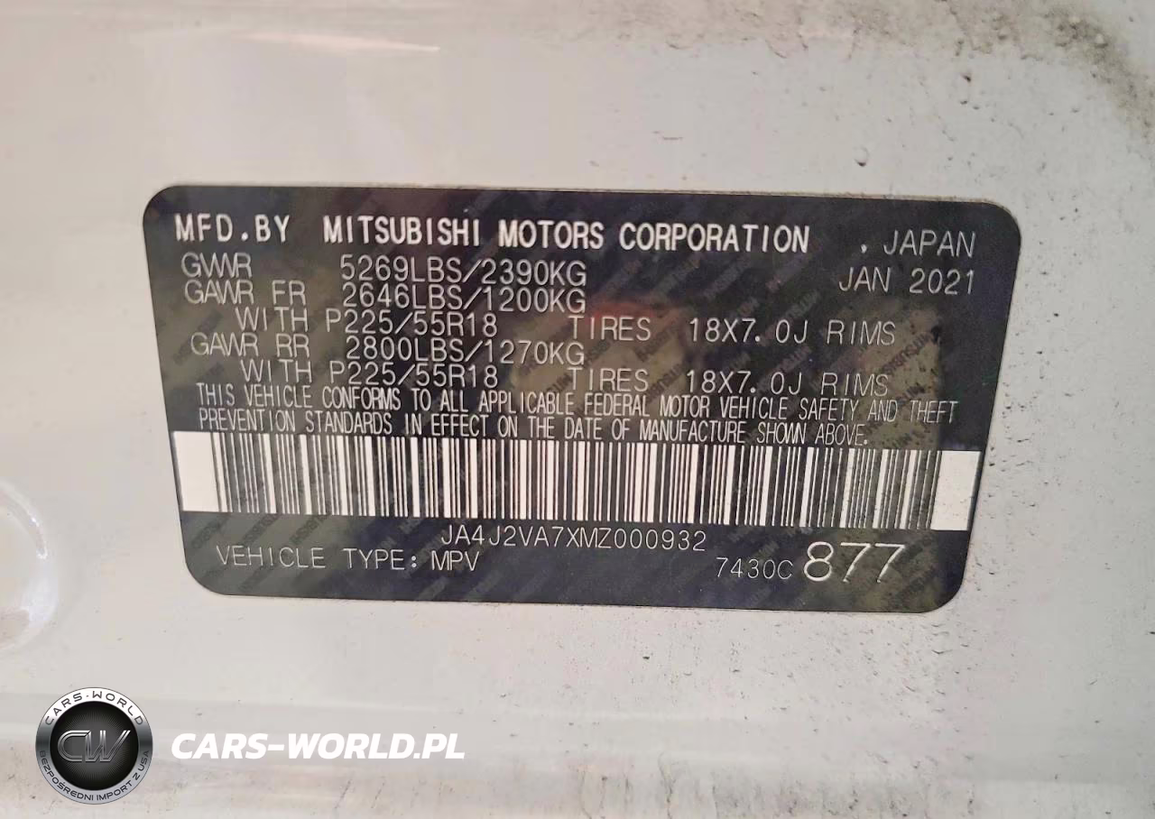 2021 Mitsubishi Outlander Fe VIN:JA4J2VA7XMZ000932 - 13