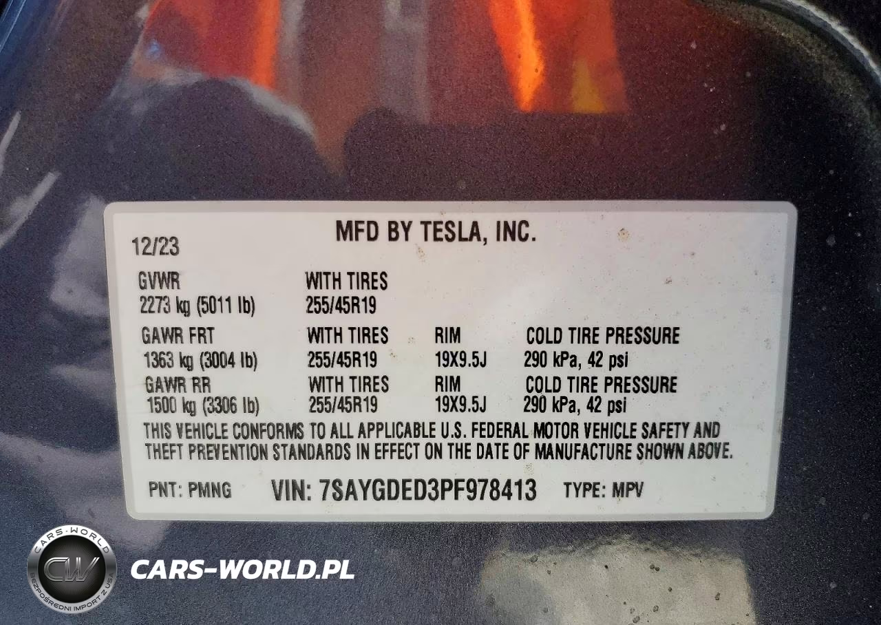 2023 Tesla Model Y VIN:7SAYGDED3PF978413 - 14