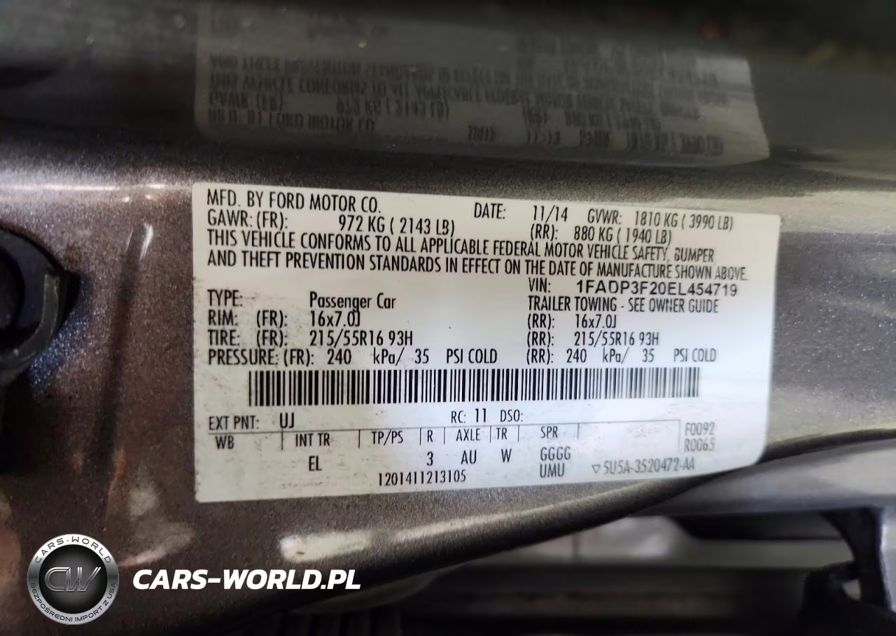 2014 Ford Focus Se VIN:1FADP3F20EL454719 - 12