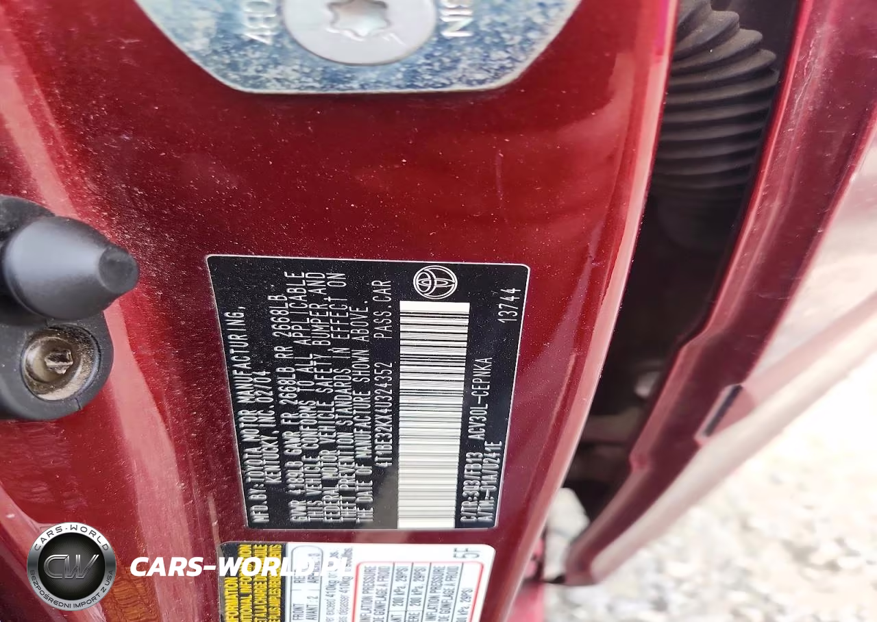 2004 Toyota Camry Le VIN:4T1BE32KX4U324352 - 12