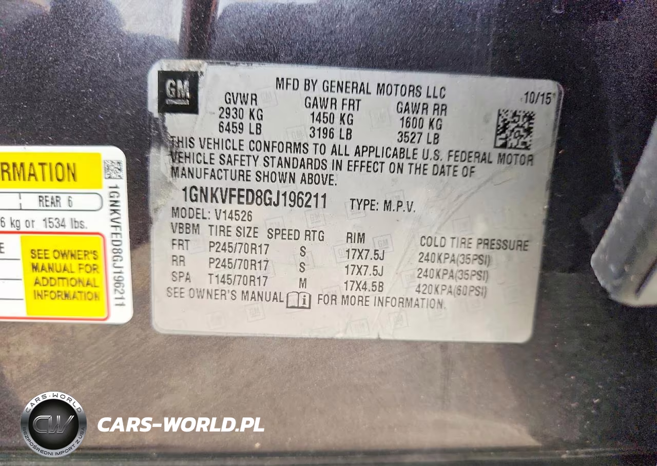 2016 Chevrolet Traverse Ls VIN:1GNKVFED8GJ196211 - 13