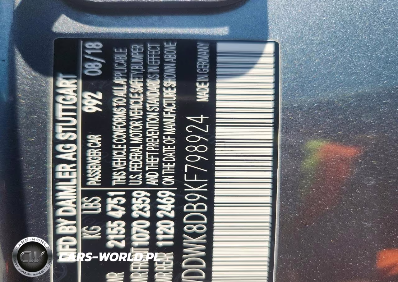 2019 Mercedes-Benz C 300 VIN:WDDWK8DB9KF798924 - 12