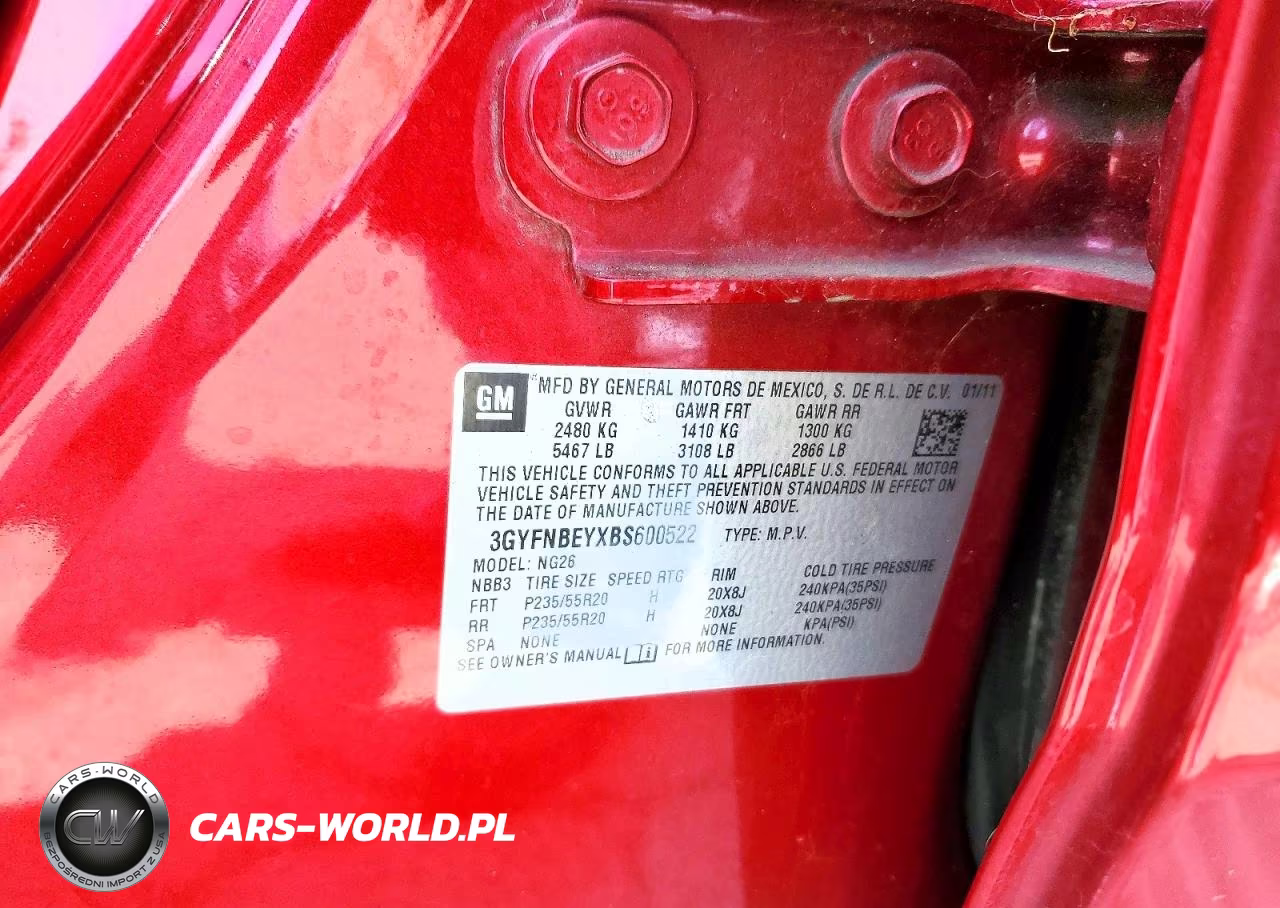 2011 Cadillac Srx Performance Collection VIN:3GYFNBEYXBS600522 - 12