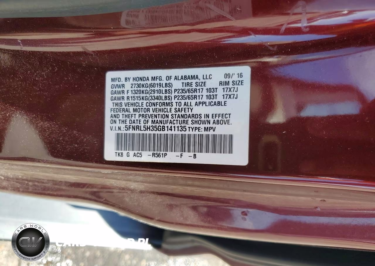 2016 Honda Odyssey Se VIN:5FNRL5H35GB141135 - 13