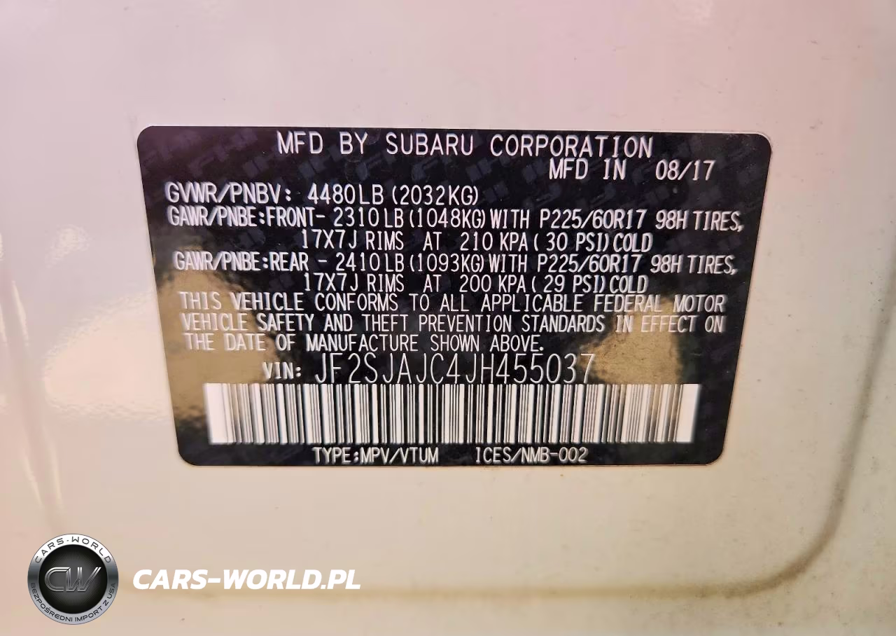 2018 Subaru Forester 2.5I Limited VIN:JF2SJAJC4JH455037 - 14