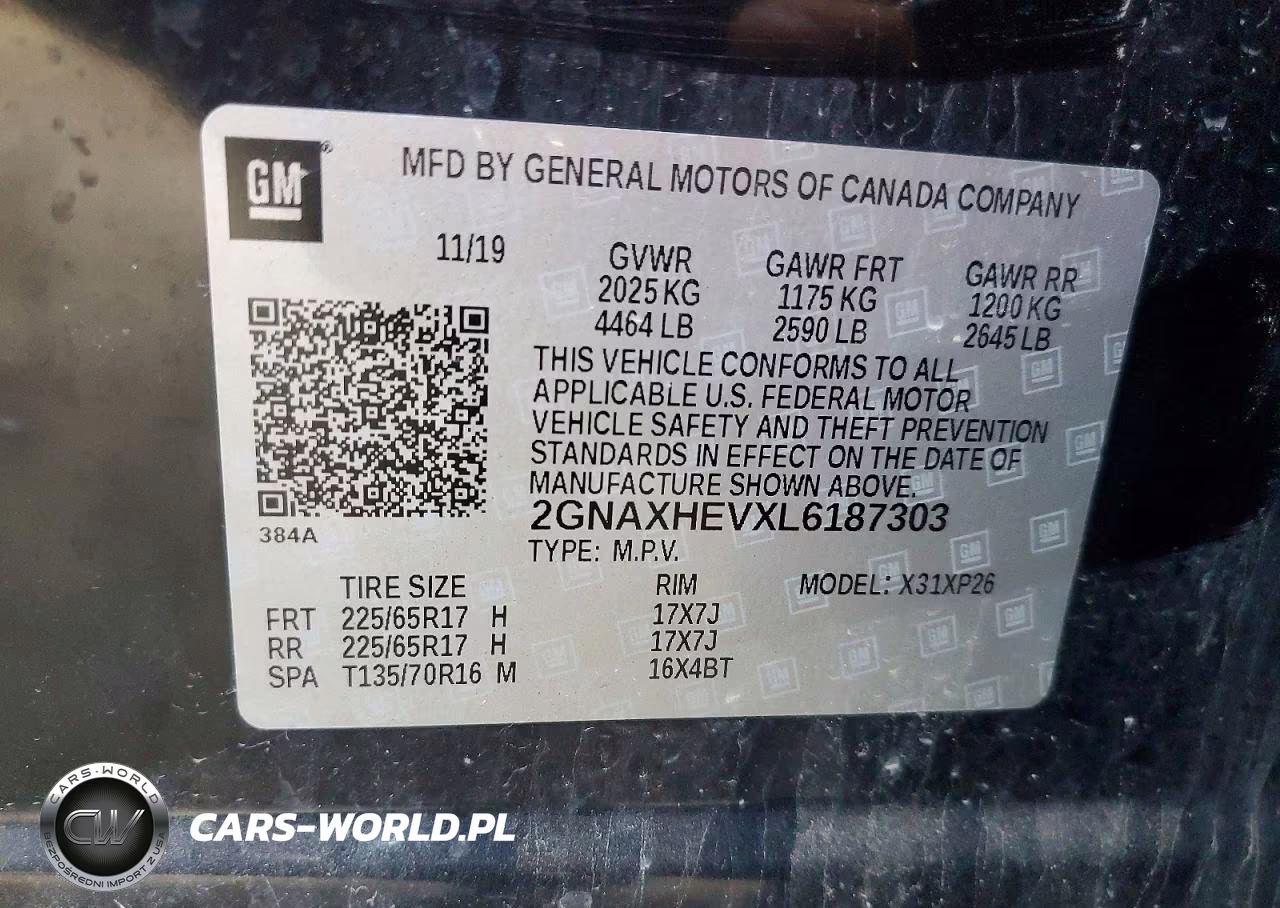 2020 Chevrolet Equinox Ls VIN:2GNAXHEVXL6187303 - 14