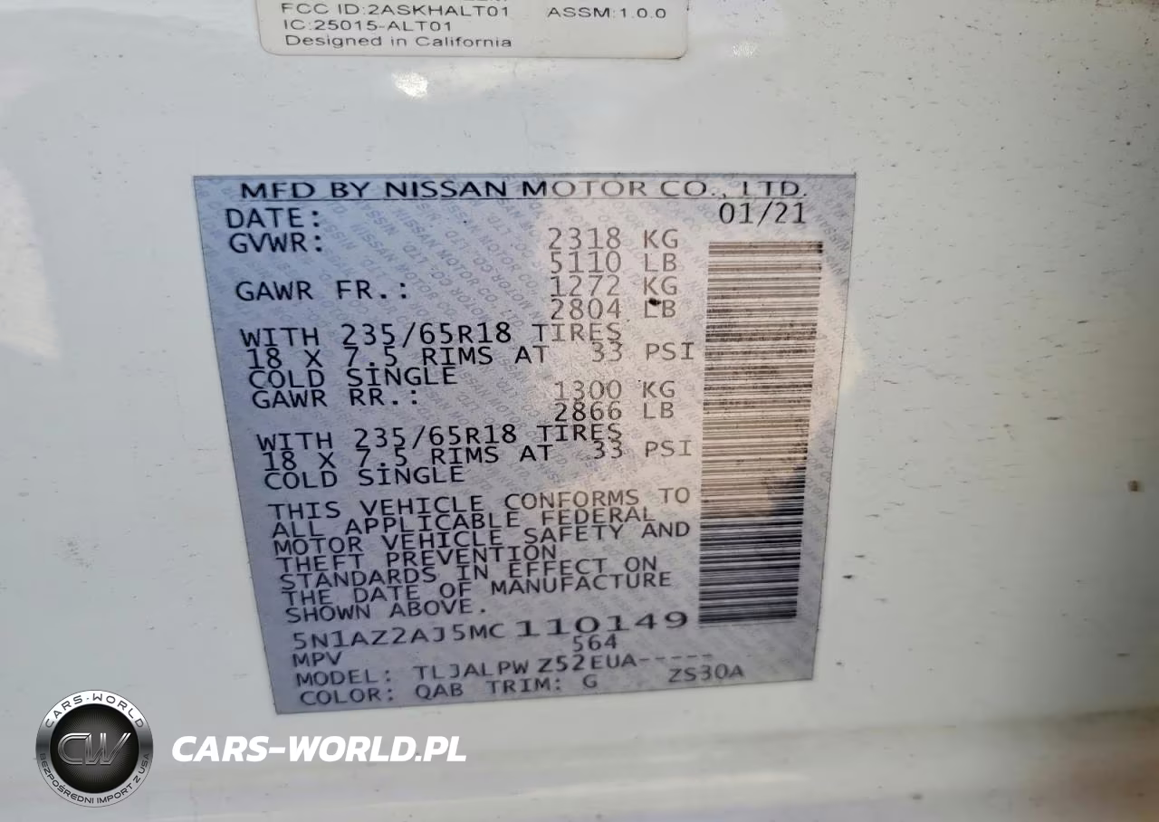 2021 Nissan Murano S VIN:5N1AZ2AJ5MC110149 - 14