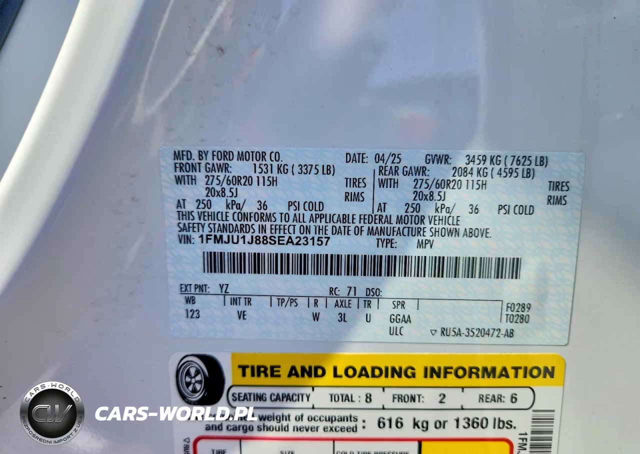 2025 Ford Expedition Active VIN:1FMJU1J88SEA23157 - 14