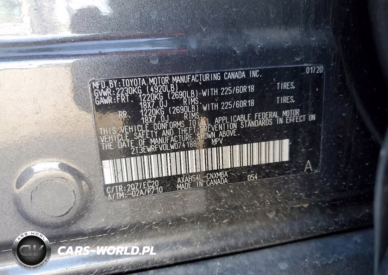 2020 Toyota Rav4 Xse VIN:2T3EWRFV0LW074188 - 12